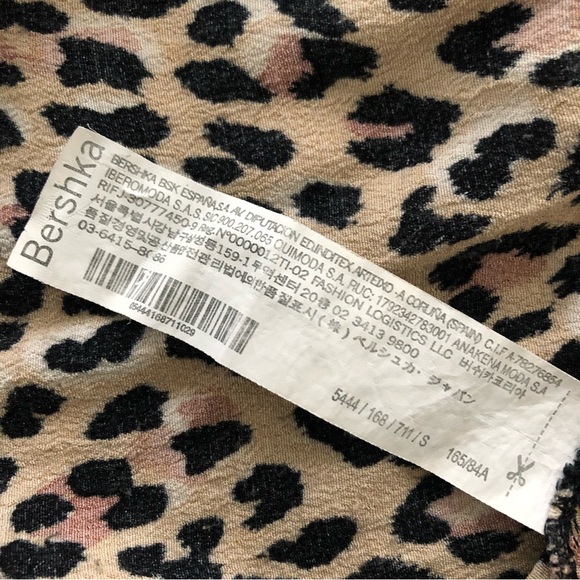 🌼 ASOS Bershka Leopard Print Wrap Front Mini Dress, S - Picture 13 of 15